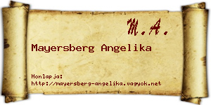 Mayersberg Angelika névjegykártya